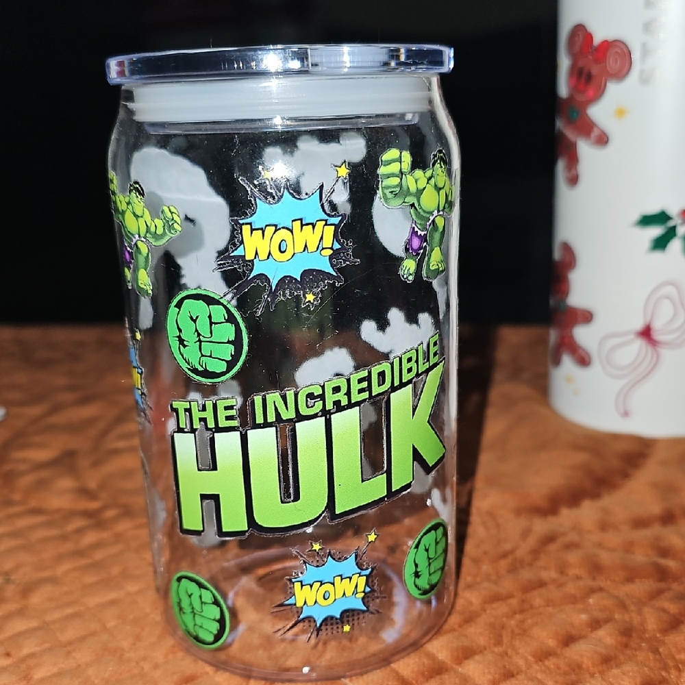 Marvel Hulk Smash acrylic with Green and Black Accents